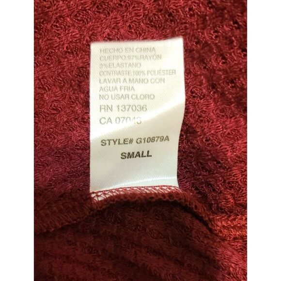 NWT - Paper Crane by Anthropologie Thermal Top with Sweater Cuff - Size S - Picture 13 of 13